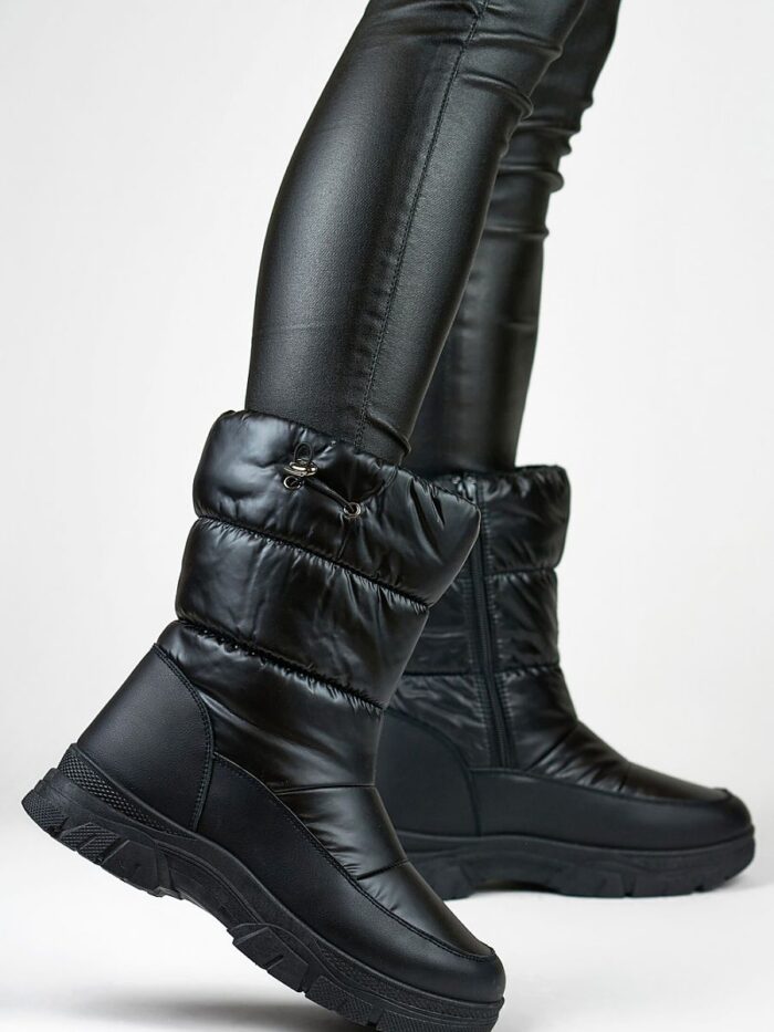 Ultimate Warmth Bottes de neige doublées de fourrure en cuir écologique pour femme Semelle en caoutchouc épaisse (708337) lomora.store