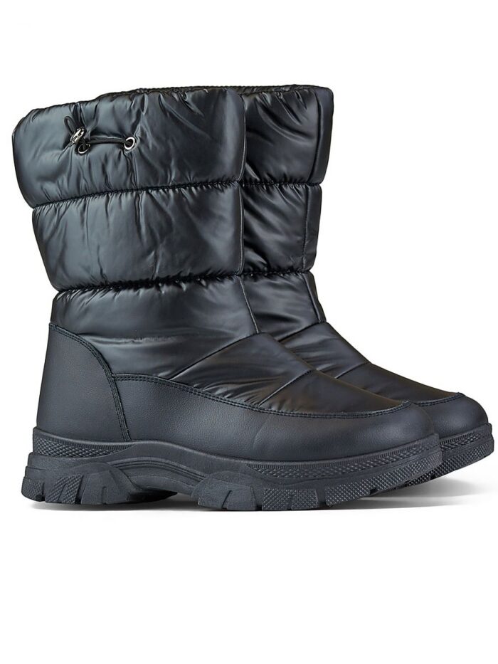 Ultimate Warmth Bottes de neige doublées de fourrure en cuir écologique pour femme Semelle en caoutchouc épaisse (708337) lomora.store