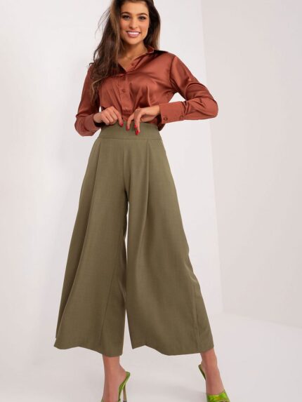 Elegant High Waisted Wide Leg Culotte Pants for Women Perfect for Work or Play (192507)