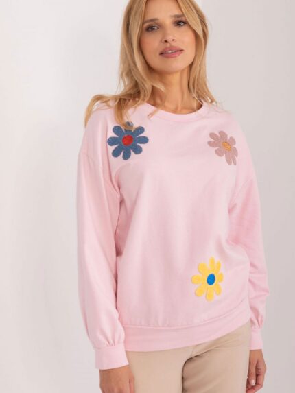 Ultra Soft Floral Cotton Sweatshirt Spring Summer Casual Comfort
(193340)