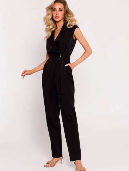 Elegant Polish Tailored Jumpsuit Modern Comfort Unique Style Asymmetrical Design High Quality Craftsmanship (193597)
