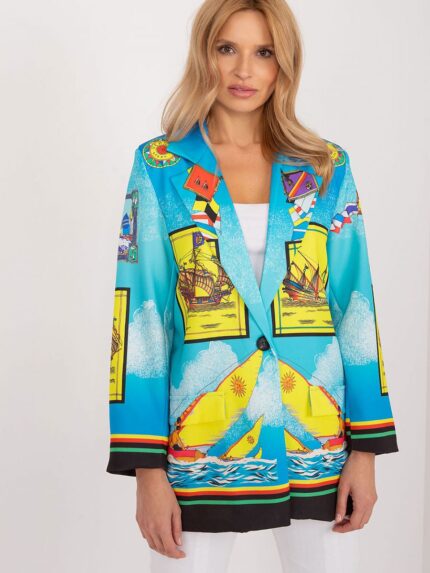 Stunning Colorful Printed Womens Blazer Versatile Elegant Style All Seasons (195955)