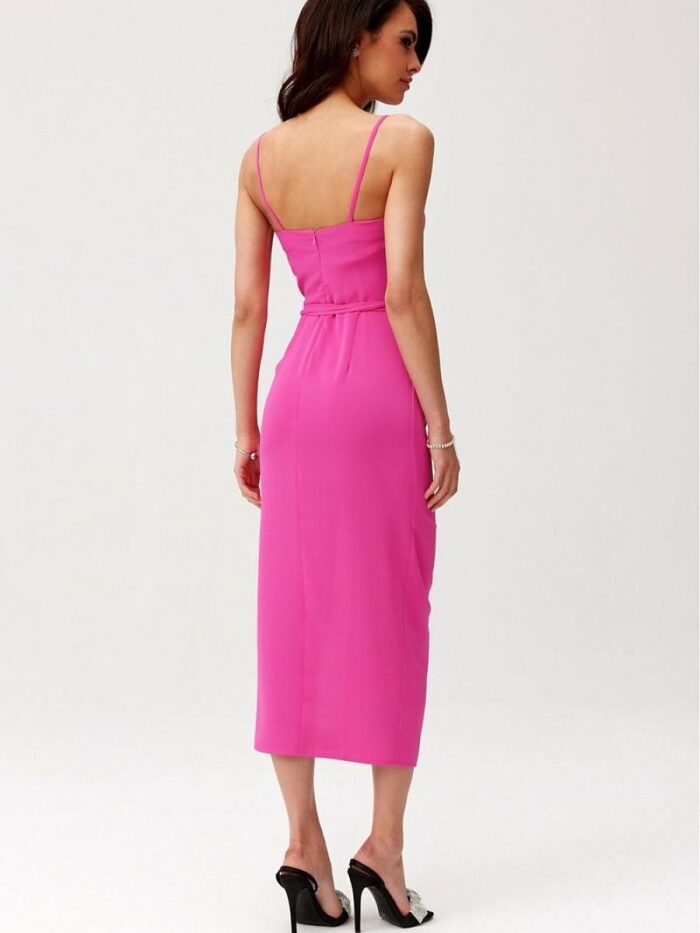 Stunning Maribel Midi Dress Sexy Backless Chic Rose Detail (196263) lomora.store