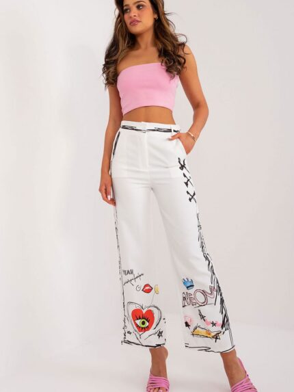 Unleash Your Inner Explorer Vibrant Wide Leg Polyester Trousers Effortless Style Comfort Durability (196577)