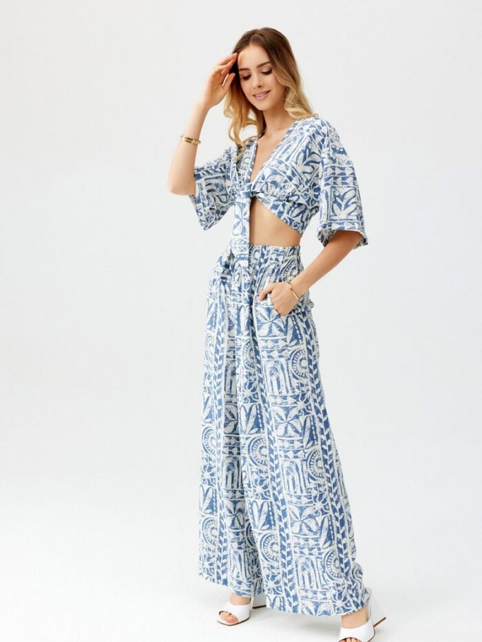 Effortless Chic Wide Leg Ester Pants Breathable High Waisted Polish Made (198340) lomora.store