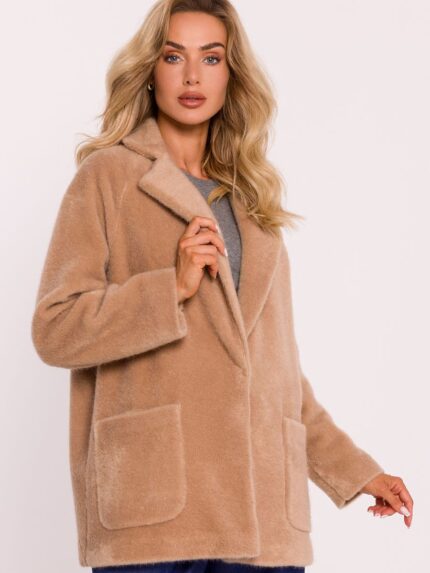 Luxurious Oversized Teddy Bear Coat Polish Design Warm Comfortable Stylish Pockets (199654)
