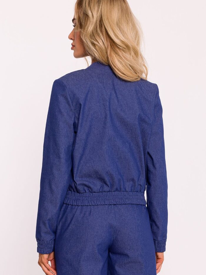 Ultimate Stylish Womens Cotton Bomber Jacket Perfect Fit Easy Snap Closure Breathable Polish Design (199677) - Image 3