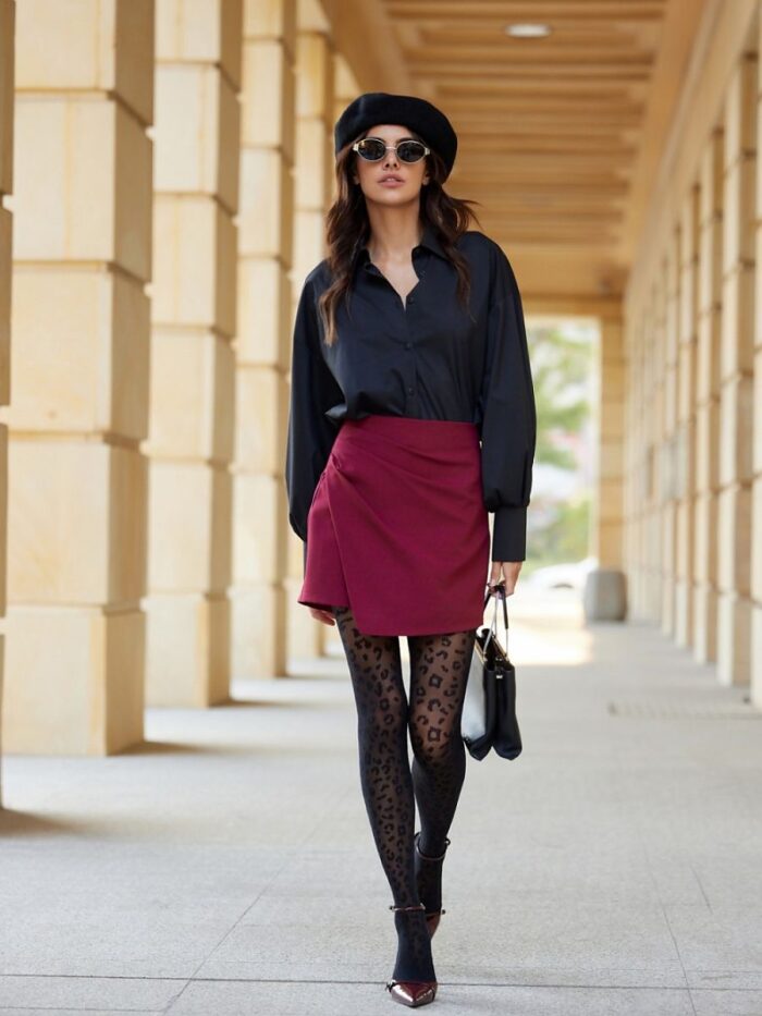 Selene Chic Asymmetrical Skirt Shorts Polish Design Unconventional Elegance Comfort & Style (201512) lomora.store