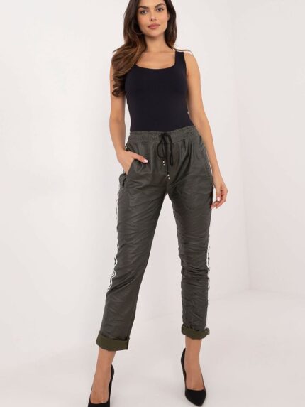 Effortless Chic Eco Leather Women's Pants High Rise Tapered Leg Perfect Fit (202424)