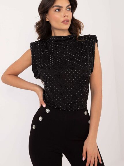 Luxurious Sleeveless Polyester Blouse Elegant Work Party Wear Perfect Fit  (202668)