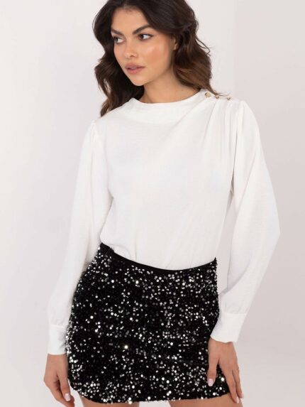 Elegant Puff Sleeve Blouse for Women Formal Work Chic Style (203408)
