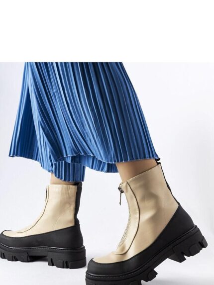 Elegant Warm Winter Ankle Boots Durable Rubber Sole Morley Zipper (204625)