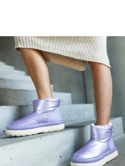 Ultra Warm Purple Snow Boots Trendy Stylish Winter Footwear Perfect Comfort (204710)