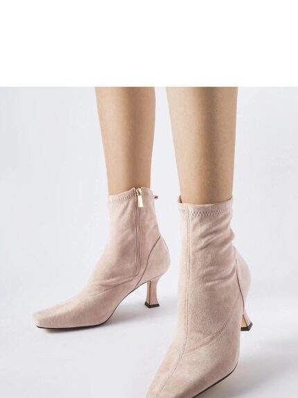 Luxurious Pink Low Heel Boots Eco Leather Square Toe Ankle Boots Warm Winter Comfort Style (204738)