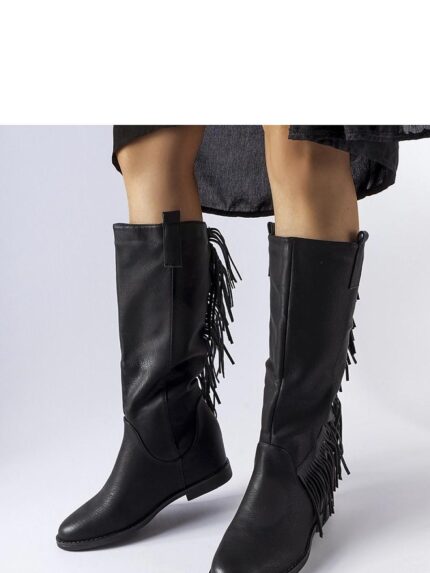 Elegant Black Wedge Boots Eco Leather Comfort & Style Perfect for Fall (204769)