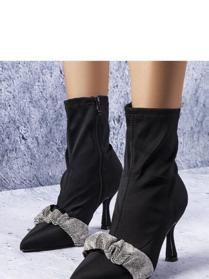Elegant Rhinestone Caisse Ankle Boots Stiletto Heels for Women Perfect FallWinter Style (204774)