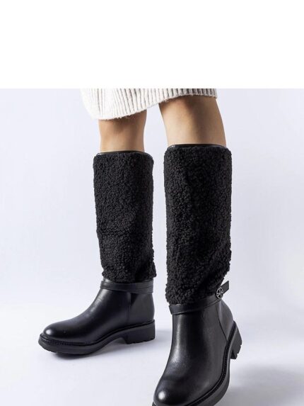 Luxurious Fur-Trimmed Black Winter Boots Unmatched Warmth Style Comfort (204819)