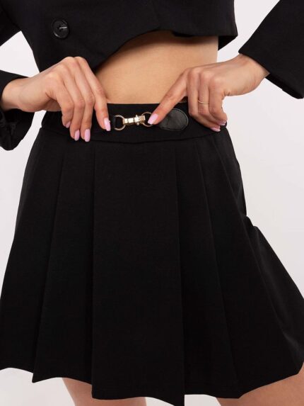 Elegant Pleated Viscose Skirt Pants Ultimate Comfort Style Italy Moda (206414)