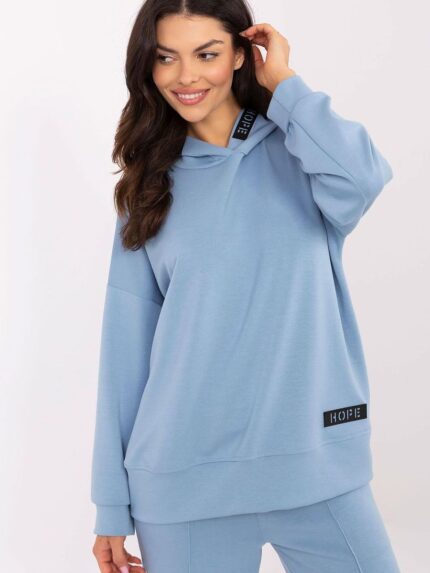 Ultra Soft Hooded Blouse Unique Patches Casual Sporty Style (207027)