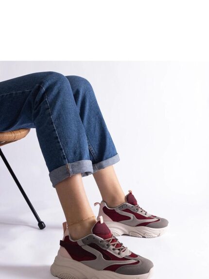 Ultimate Comfort Stylish Burgundy Gray Sneakers Perfect for Every Outfit Any Season (207143)