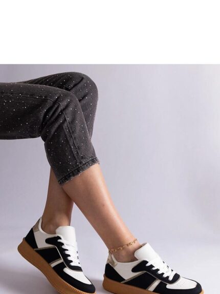 Vegan Leather Lace-Up Platform Sneakers Stylish Comfort Durability Fashionable Design (207185)
