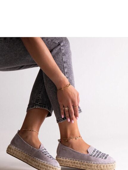 Ultimate Comfort Gray Espadrilles Breathable Eco-Leather Platform Sandals Summer Style (207264)