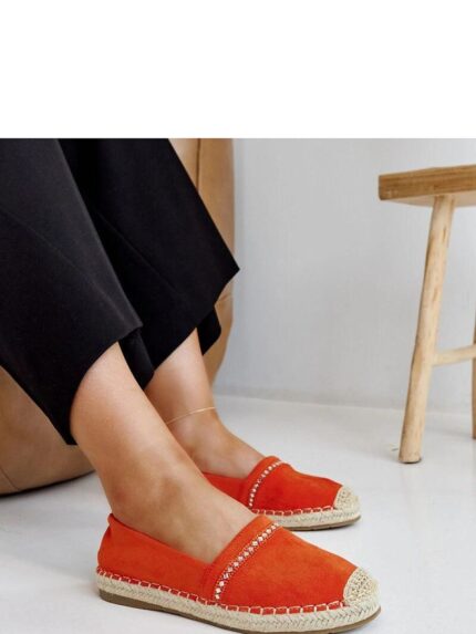 Stunning Abia Zirconia Orange Espadrilles Summer Comfort Trendy Style (207345)