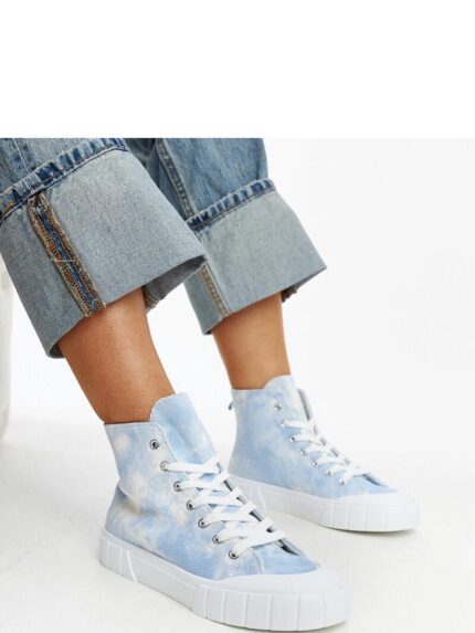 Adidas Raissa Blue High Top Sneakers Premium Fabric Rubber Sole Superior Comfort Style (207368)