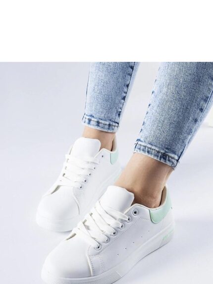 Leland Solea Summer Sneakers Fresh Mint White Fabric Comfortable Breathable Stylish Everyday Weekend Wear (207572)