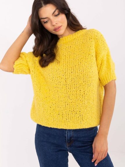 Luxury Italian Womens Short Sleeve Sweater Elegant Versatile Warm Comfortable (207600)