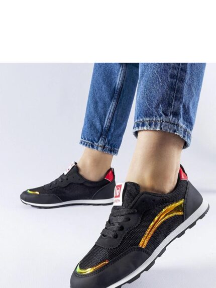 Ultimate Comfort Style Black Sports Sneakers Cavior Perfect Summer Footwear (207621)