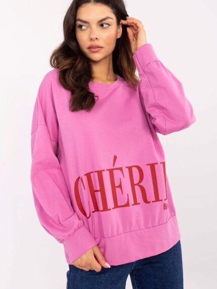 Ultra Soft Trendy Long Sleeve Cotton Blend Blouse  Stylish Inscription  Perfect Comfort Casual Wear (207656)