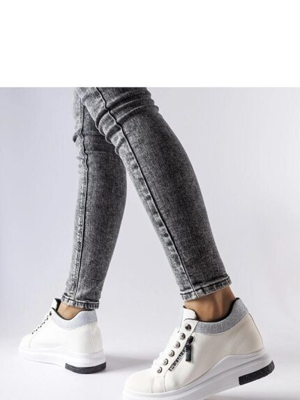 Stylish White Wedge Sneakers for Women Spring Summer Comfort & Durability (207744)