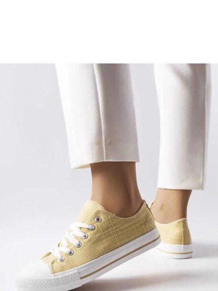 Ultimate Shiny Golden Vignette Sneakers Perfect Summer Footwear Thick Sole Textile Upper (207945)