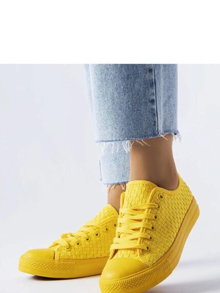 Ultimate Comfort Yellow Fabric Sneakers Summer Collection Breathable Durable Perfect Fit (207954)