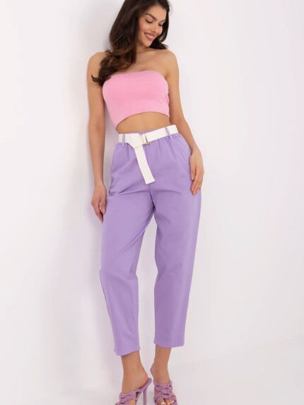 Luxury Italian Cotton Blend Women's Trousers High Waist Straight Leg Perfect Fit Everyday Work