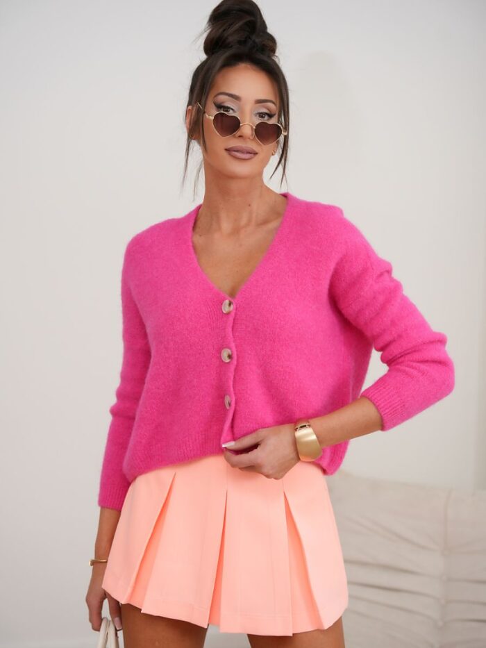 Ultraweicher Strickjackenpullover mit V-Ausschnitt und Knöpfen, müheloser Stil, vielseitig und schick (209312) lomora.store