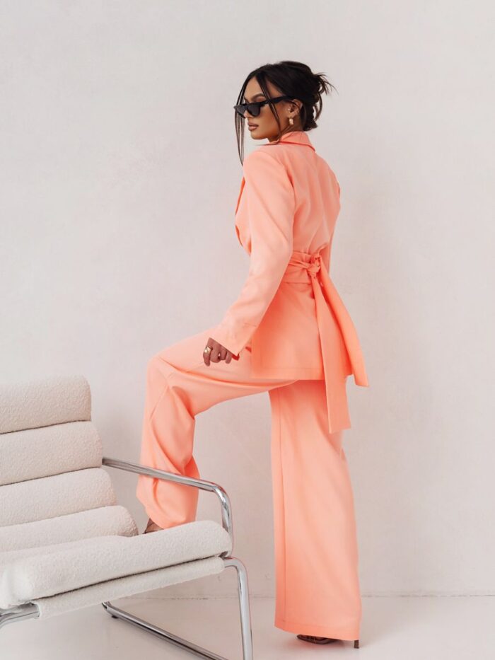 Elegant Orange Suit Superior Comfort & Style Luxurious Viscose Blend (209354) lomora.store