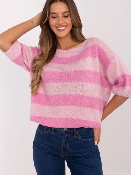 Ultra Soft Striped Women's Sweater Casual Chic Everyday Work Wear (209484)