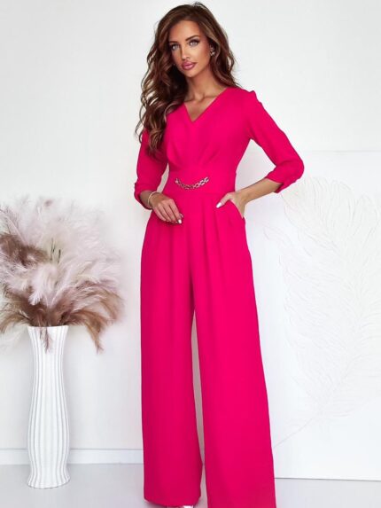 Elegant V-Neck Jumpsuit  Perfect Fit  Stylish Design  Unmatched Comfort (209877)