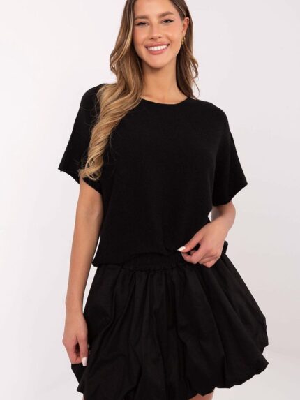 Luxurious Reversible Short Sleeve Viscose Blend Sweater Versatile Everyday Work Wear (209988)