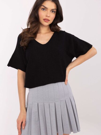 Luxurious Reversible V-Neck Viscose Blend Sweater for Women Everyday Wear (209994)
