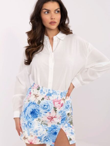 Romantic Floral High Waisted Wide Leg Skirt Shorts Effortless Style Comfort (210857)