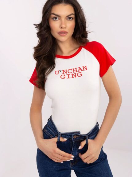 Ultra Soft Ribbed Cotton Womens Trendy TShirt Casual Style Perfect Fit Unique Design (210879)