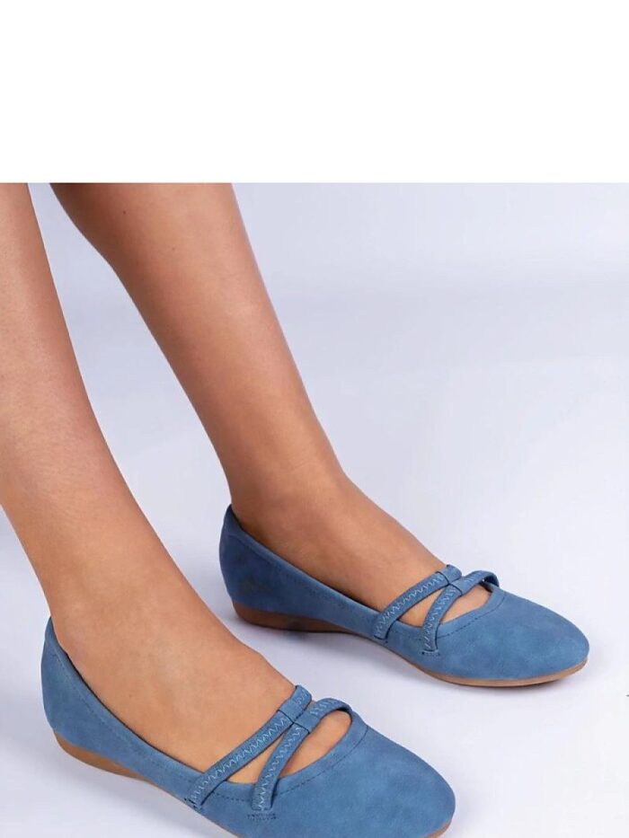 Gemre – ballerines bleues en cuir écologique pour femmes, Style confort élégant (129784) lomora.store