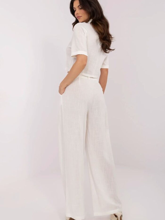 Ensemble chemise pantalon d'été en lin et viscose sans effort, tenue décontractée et chic (211197) lomora.store