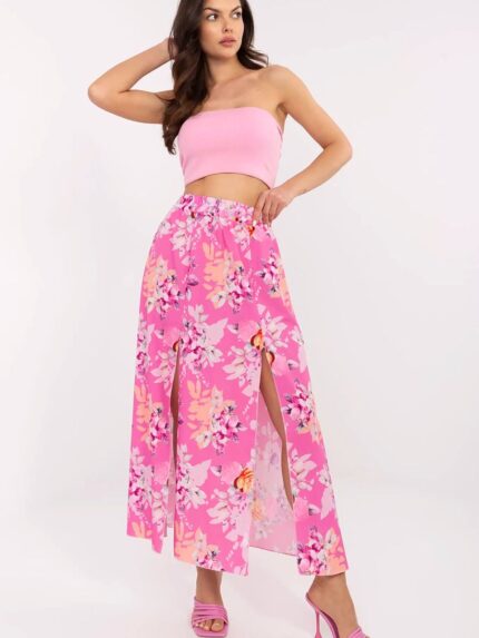 Effortless Chic Floral Midi Skirt Breathable Lightweight Summer Style (211433)