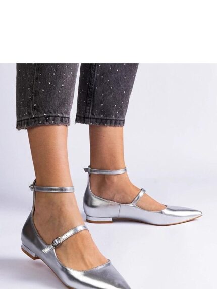 Elegant Silver Flat Pumps Gemre Collection Unmatched Comfort Style (211602)
