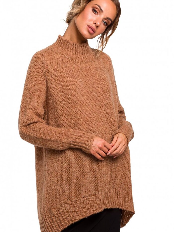 Ultra Soft Asymmetrical Ribbed Knit Jumper Warm Stylish Cold Weather Essential (135441) - Image 1