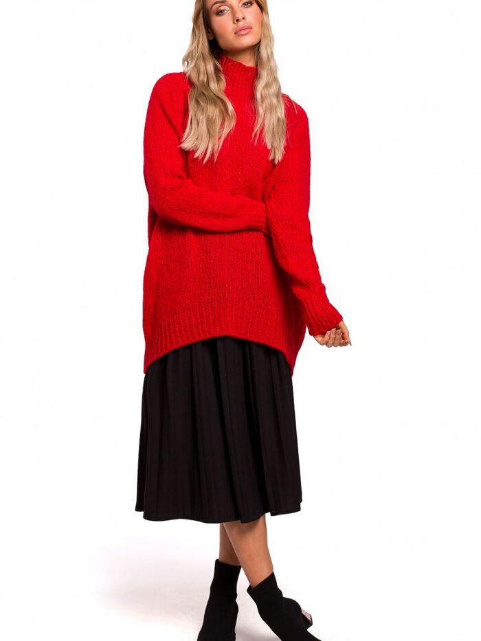 Ultra Soft Asymmetric Ribbed Knit Jumper Warm Cozy Stylish Winter Wear (135444) - Image 2